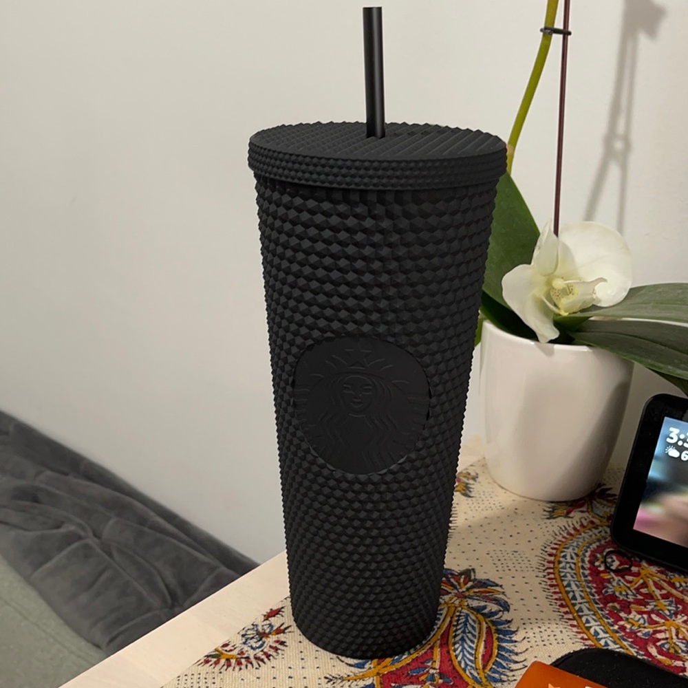 NWT Matte Black Studded Starbucks cup